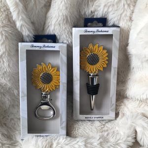 Tommy Bahama Sunflower Bottle Stopper & Bottle Opener